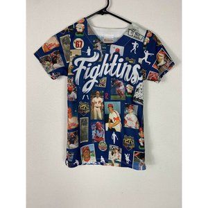 PROMOTIONAL ADVENTURES READING FIGHTING PHILS YOUTH  SMALL BASEBALL SHIRT